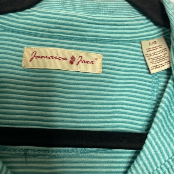 JAMAICA JAXX TEAL RIBBED POLO (L) - Picture 4 of 5